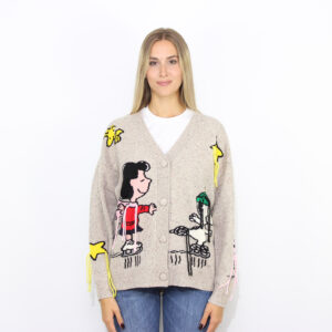 Cardigan Sasi Donegal in jacquard Snoopy skating