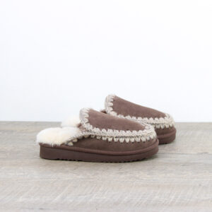 Eskimo slipper suede brown pepper