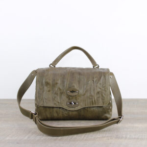 Postina® Plissè Small in pelle plissettata green cacciatore