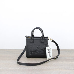 Borsa Vanity bag mini in pelle martellata nero