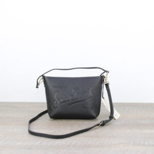 Borsa Aline bag in pelle martellata nero