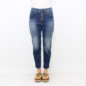 Jeans loose Koons in denim stretch lavaggio scuro pulito