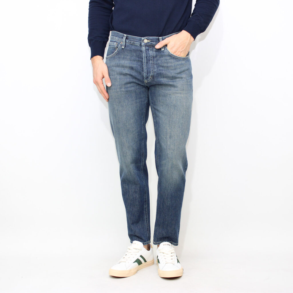 Jeans Brighton carrot in denim fisso riciclato lavaggio vintage