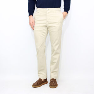 Pantalone Gray Regular in twill stretch di cotone e lyocell beige travertino