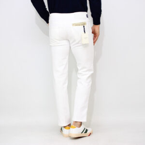 Jeans Scott cropped in bull denim stretch bianco salpa bianca