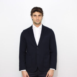 Giacca in premium piquet blu navy