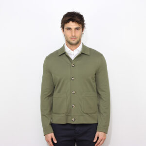Work jacket in premium piquet basil