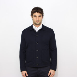 Work jacket in premium piquet blu navy