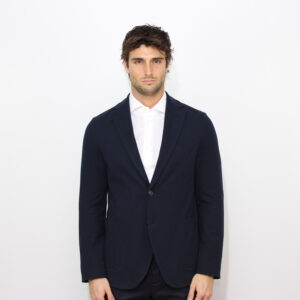 Giacca in light jersey stretch blu navy