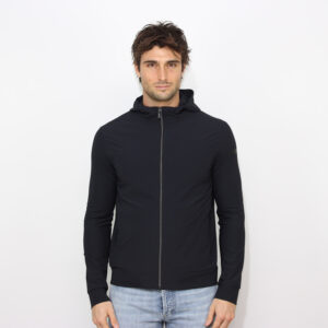 Felpa Surflex hood zip fleece blue black