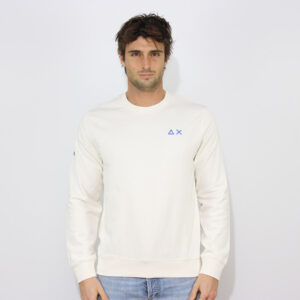Felpa girocollo Sun68 fluo bianco