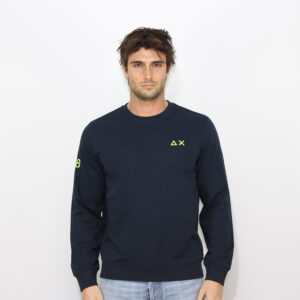 Felpa girocollo Sun68 fluo blu navy