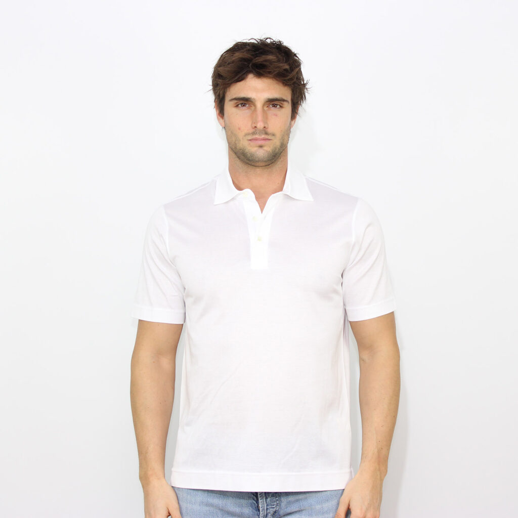 Polo in jersey mercerizzato latte