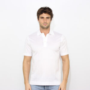 Polo in jersey mercerizzato latte