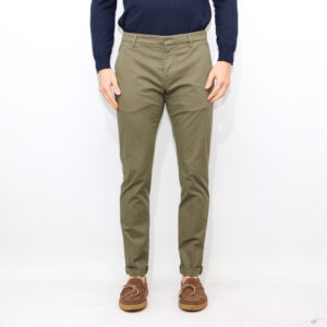 Pantalone Gaubert in armatura di cotone stretch verde militare