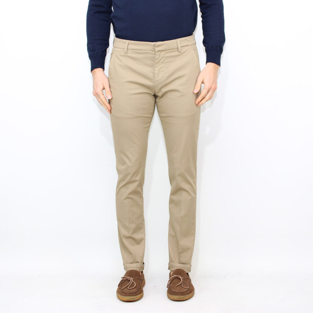 Pantalone Gaubert in armatura di cotone stretch noce