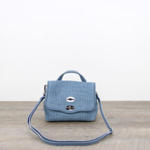 Postina® Vimini Baby in raffia intrecciato blu Adriatico