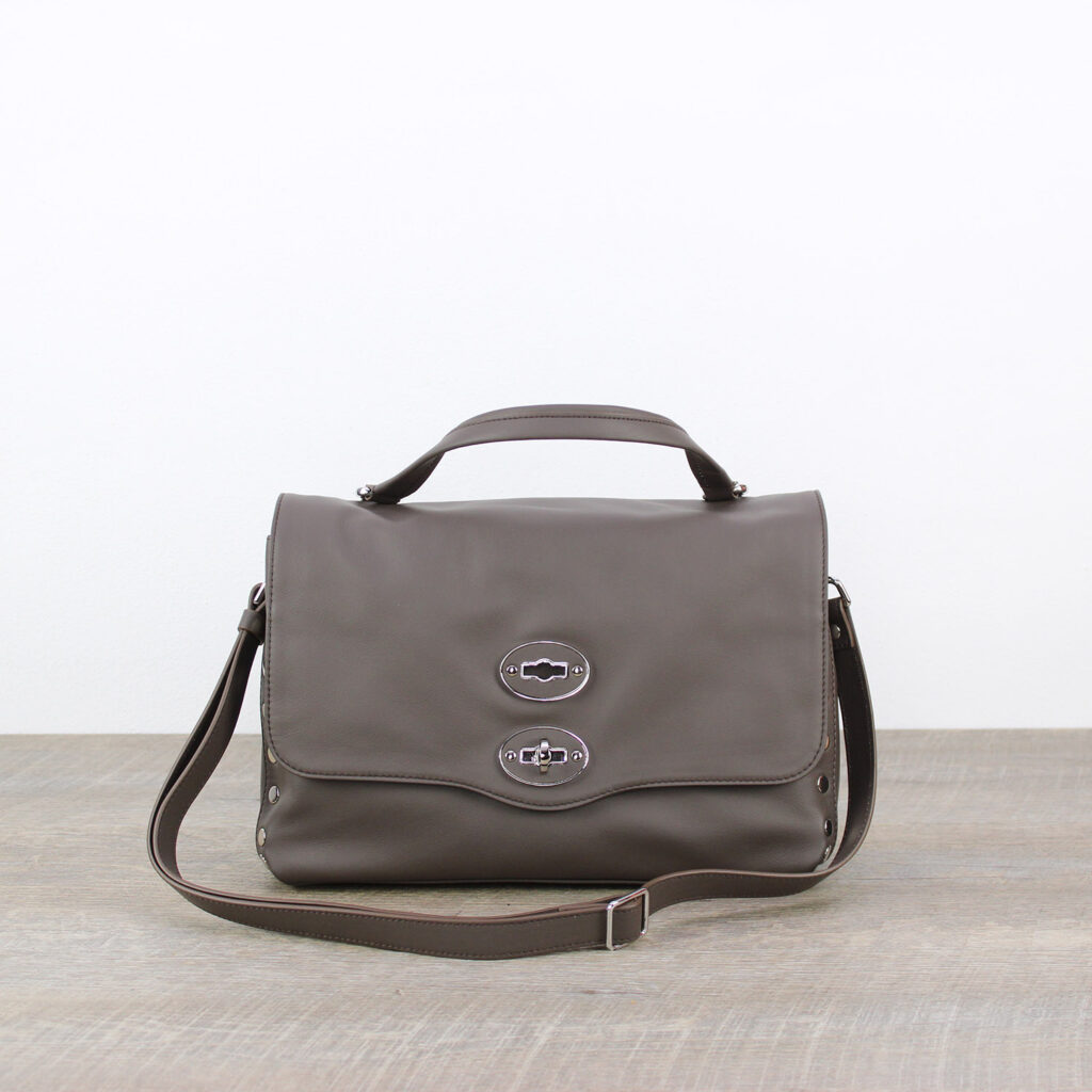 Postina® Saeta Small in pelle liscia brown gianduiotto