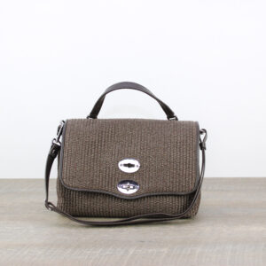 Postina® Vimini Small in raffia intrecciato brown sottobosco