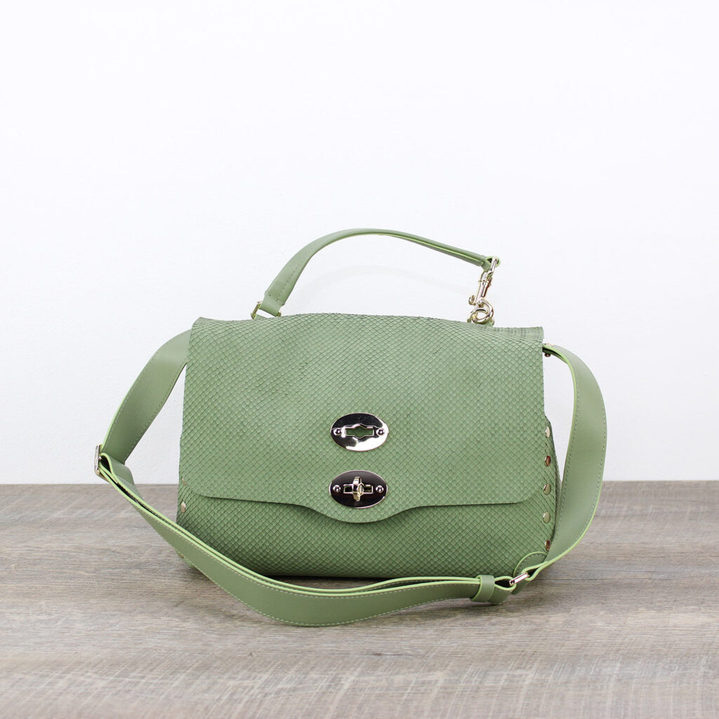 Postina® Amoretto Small in pelle laserata green spinoso