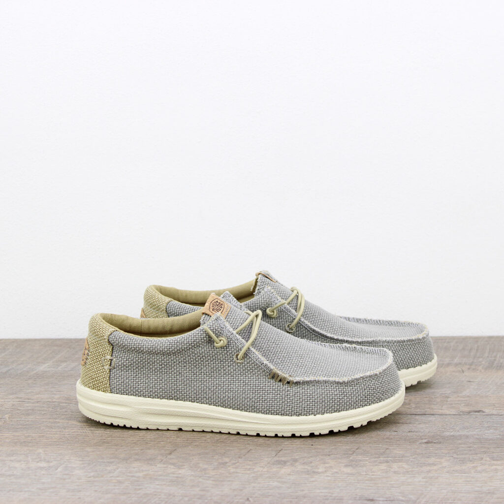 Wally braided flannel grey - olive grey