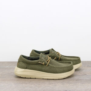 Wally comf worn twill burnt olive - boulder tan