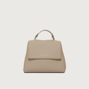 Borsa Sveva soft piccola in pelle con tracolla sabbia