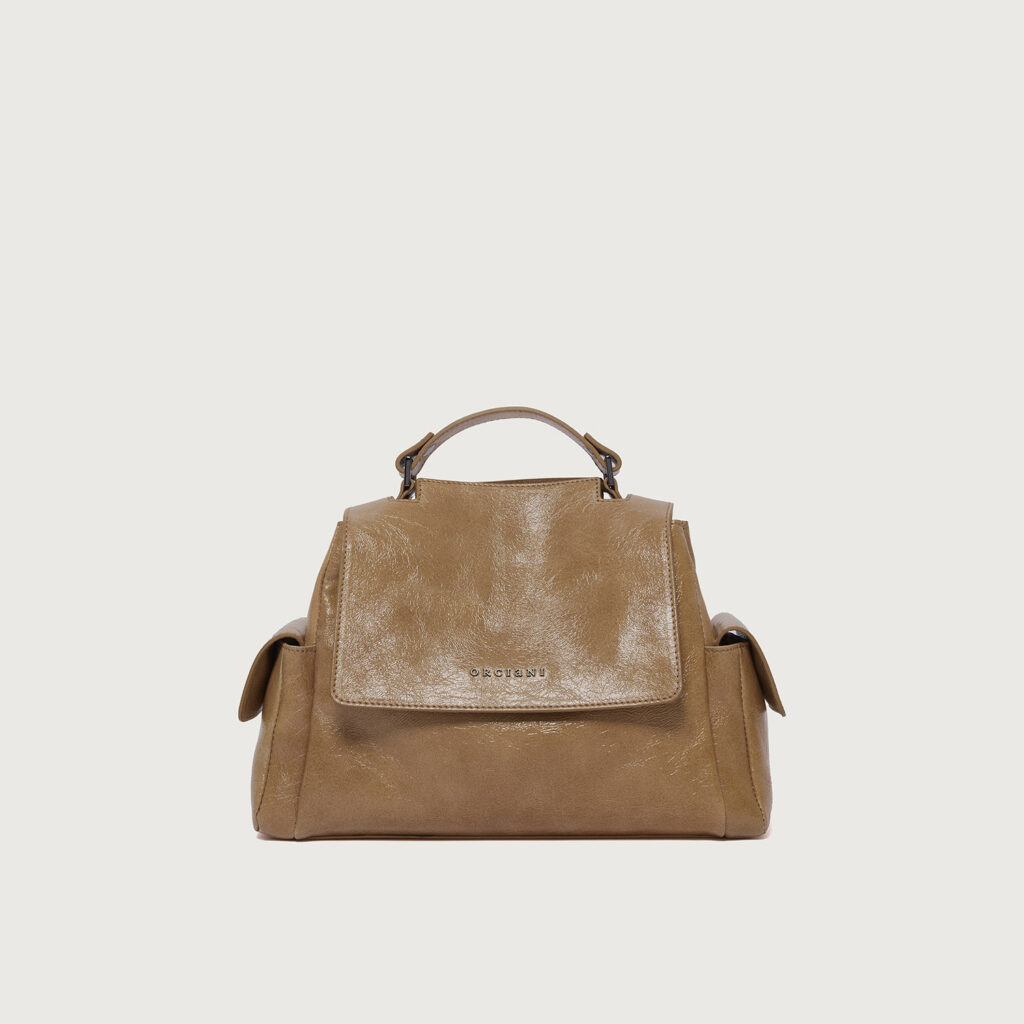 Borsa Sveva stark piccola in pelle con tracolla biscotto