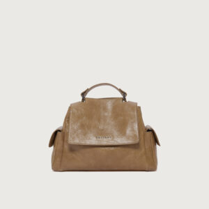 Borsa Sveva stark piccola in pelle con tracolla biscotto