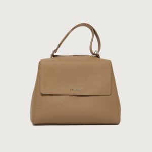 Borsa Sveva soft media in pelle con tracolla biscotto