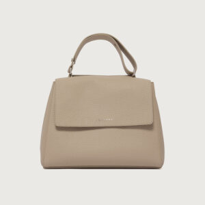 Borsa Sveva soft media in pelle con tracolla sabbia