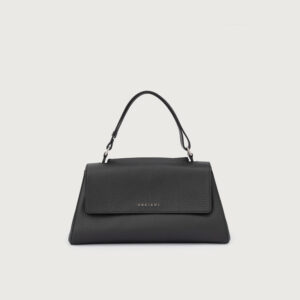 Borsa Sveva Longuette soft media in pelle con tracolla nero