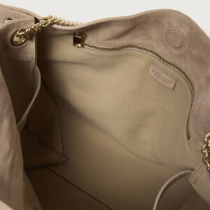 Borsa Venus Hobo peach in suede sabbia