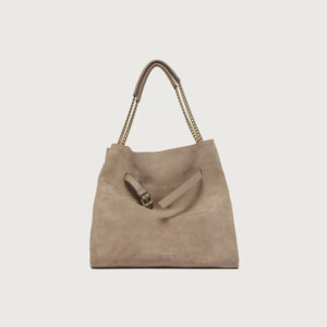 Borsa Venus Hobo peach in suede sabbia