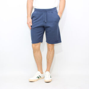 Bermuda in felpa non garzata blu