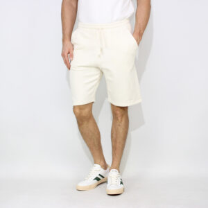 Bermuda in felpa non garzata panna