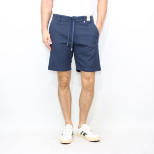 Bermuda con laccio in tessuto ice cotton blu