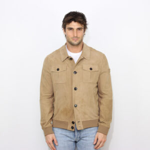 Giacca Destiny in suede grigio silice