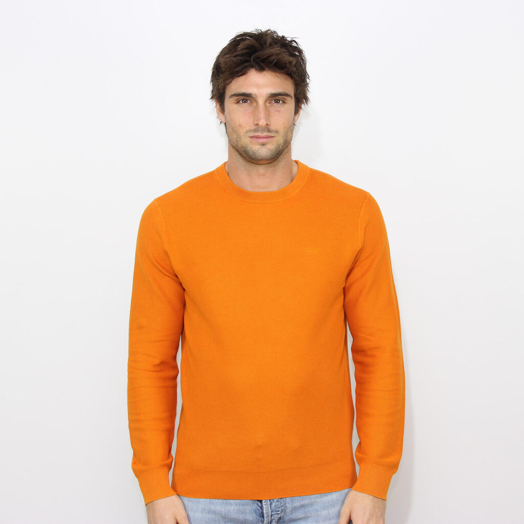 Maglia girocollo nido d'ape blu navy