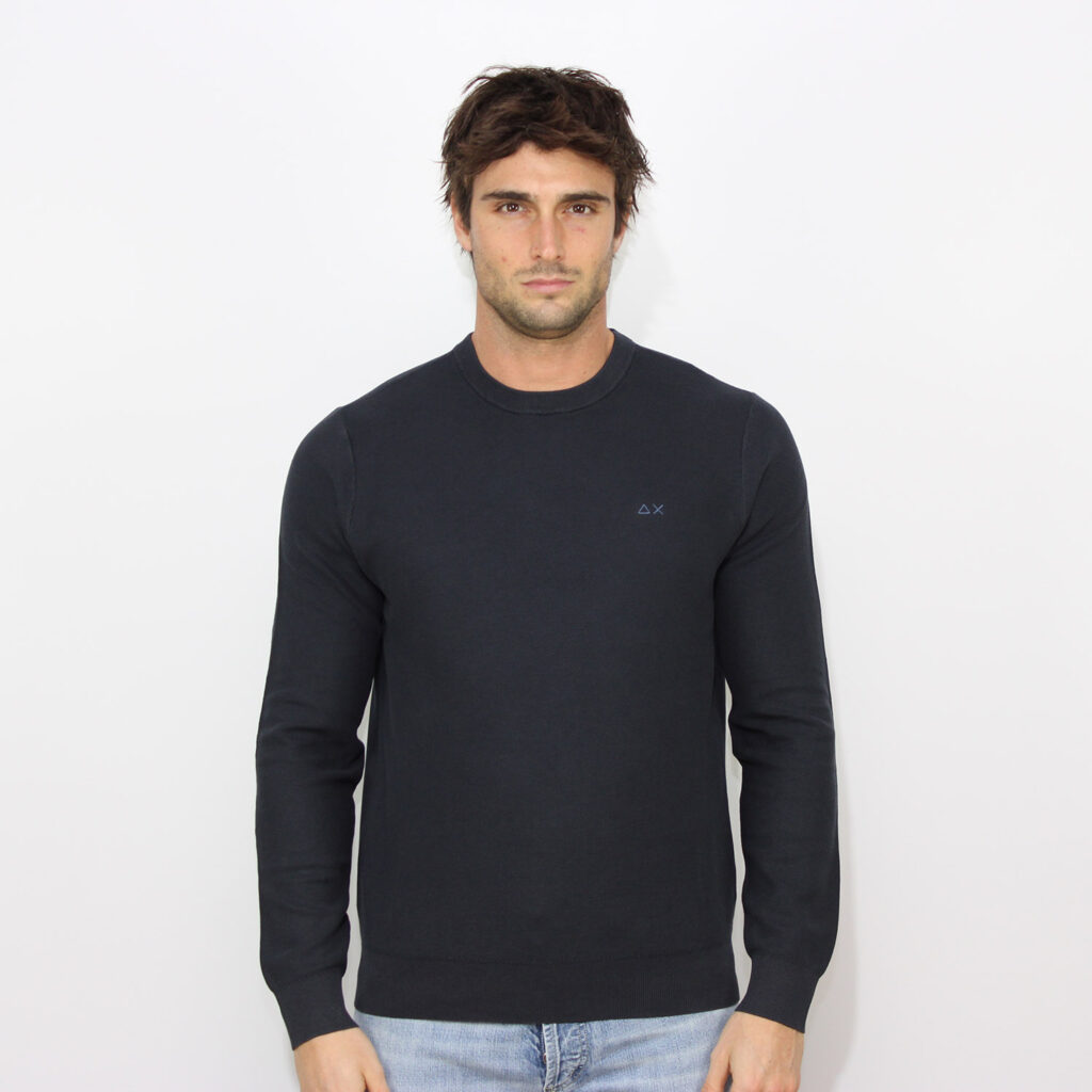 Maglia girocollo nido d'ape ruggine