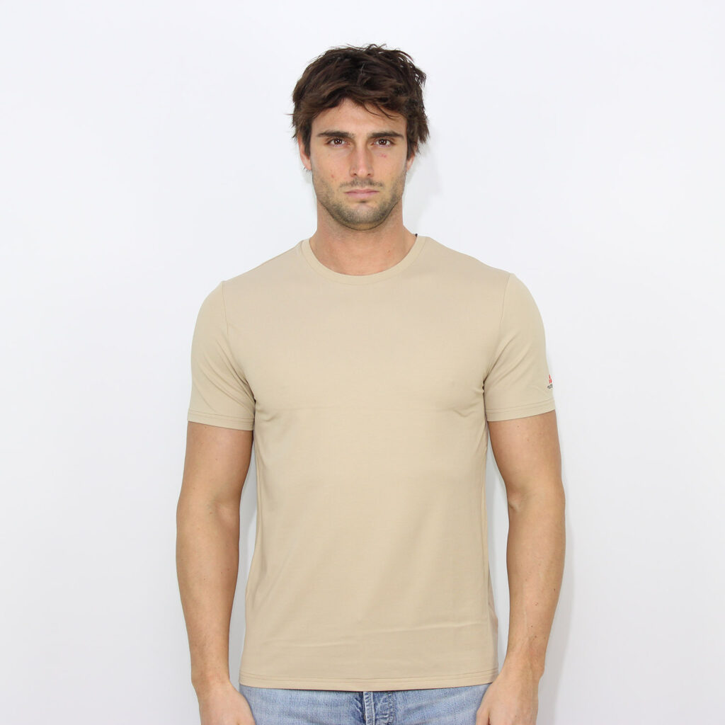 T-shire Zole in piquet stretch di cotone e seta grigio silice