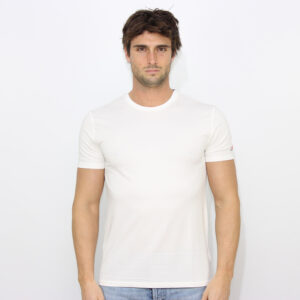 T-shire Zole in piquet stretch di cotone e seta papiro