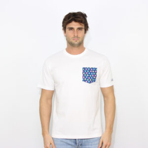 T-shirt con taschino stampato polpy multi bianco