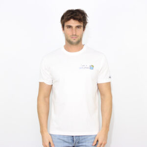 T-shirt ricamata Gintleman bianco