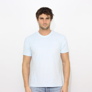 T-shirt Gary in spugna con ricamo azzurra