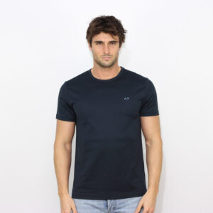 T-shirt in jersey di cotone mercerizzato blu navy