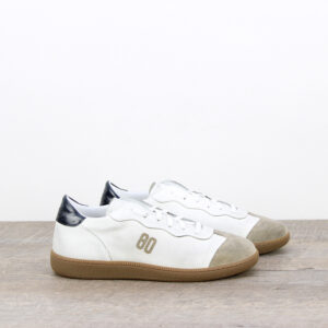 Scarpa Harvard 2 in pelle bianco blu