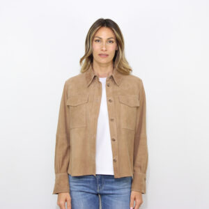 Giacca camicia Apogeo in camoscio naturale