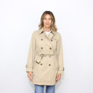 Trench Zuppa doppiopetto in cotone tecnico naturale