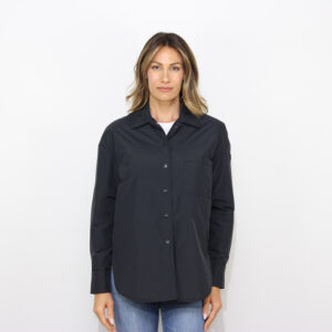Overshirt Zelia in nylon imbottita blu grafite